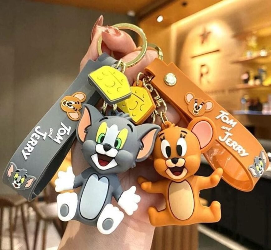 AEROSTARK Tom and Jerry Keychain | Valentine Gift for Girlfriend | Couple Keychain for Girls | Anime cartoon Merch Keychain | Cute Bag Charms | Birthday Gift for girls | Car...