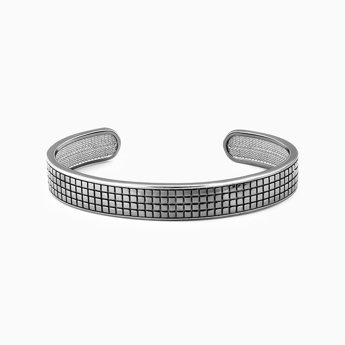Black Rhodium Textured Kada For Him Black Rhodium Textured Kada For Him