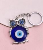 Blue and Silver Evil Eye Keychain for Bike/Car – Stylish, Protective & Anti-Rust Key Ring, Durable Design, Perfect for Riders & Drivers, Adds Unique Touch to Your...