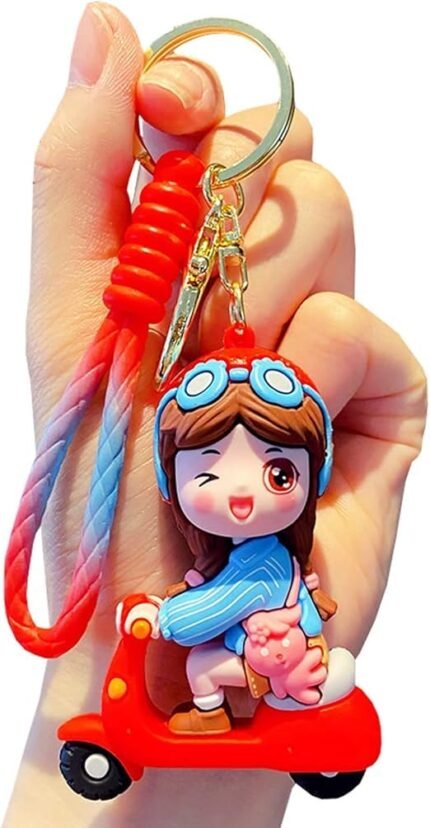 CORXIL® Cute 3D Cartoon Design Keychains for Car/Bike Keys, Office/Home Keys, Stylish KeyChain for Girls & Boys Pack of 1