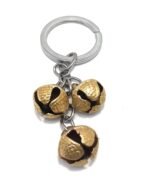 DeLegarde® Indian Brass Bell Ghungroo Keychain Gold (Peetal) Metal Keyring