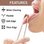 EVEN 2 Piece Tongue Cleaner for Men and Women, Adults Pure Copper Tongue Cleaner for fresh breath improved Taste Sense & Bacteria Removal. (COPPER 2 PIECE M1)