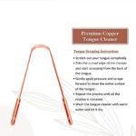 EVEN 2 Piece Tongue Cleaner for Men and Women, Adults Pure Copper Tongue Cleaner for fresh breath improved Taste Sense & Bacteria Removal. (COPPER 2 PIECE M1)