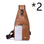 Casual Fashion Men's USB Charging Chest Bag - Image 7