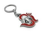 Generic Lord Ganesha or Ganesh or Ganpati Metal Keychain for Home Office Car Bike (Red and Silver)