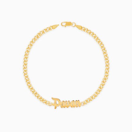 Golden Personalised Timeless Classic Bracelet For Him