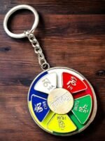 Imported Metallic Rotating Ladakh Julley Prayer Keychain Keyring for Gifting I Superior and Fancy Finishing (Multicolor)