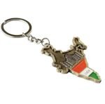 India Map | Indian Map Tricolor with Taj Mahal (KC-2) Gold Metal Keychain for Car Bike Men Women Keyring
