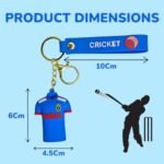 Indian Cricket Team Jersey Keychain Blue Team Keyring Cricket Key chain Portable Bag Charms Inspirational Ornament Silicone Key Rings Mini Jersey Best Gift