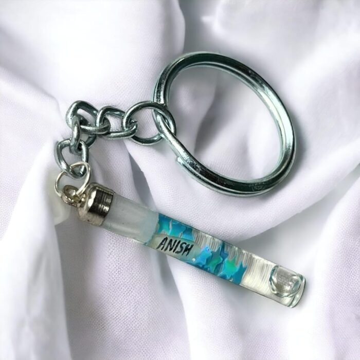 Name on Rice Grain Personalised Key Chain Star Design for Men and Women