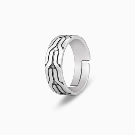 Oxidised Silver Classy Ring For Him
