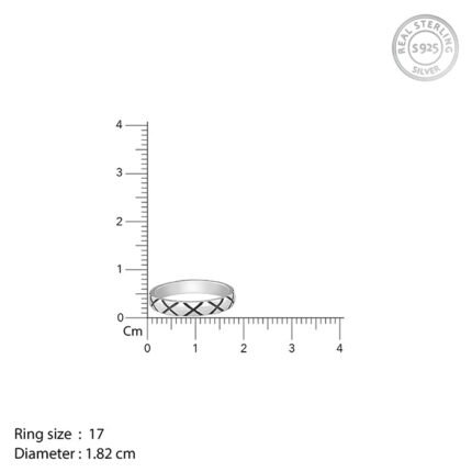 Oxidised Silver Rider Edge Ring For Him