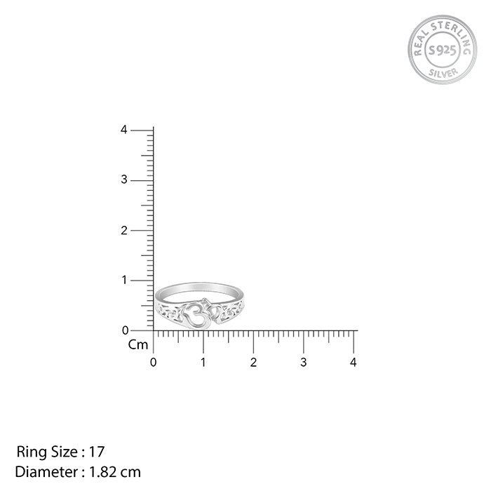 Silver Om Aura Ring For Him