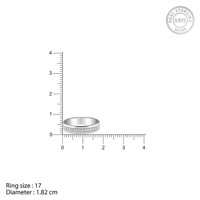 Silver Simple Serenity Men's Ring