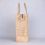 Soman Jute Ecofriendly Return Gift Bags Ganesha printed with Zip Natural Pack of 10 Bags